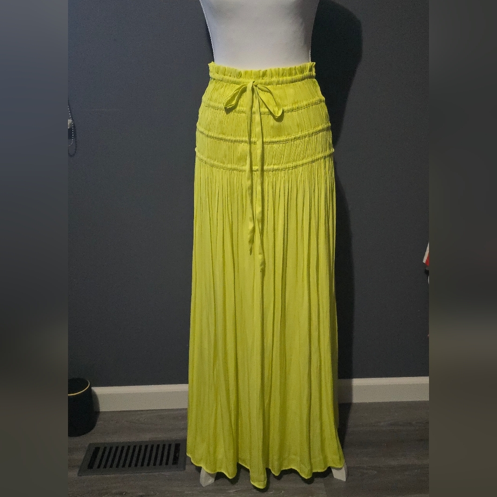 Current Air from Anthropologie smocked waist maxi skirt